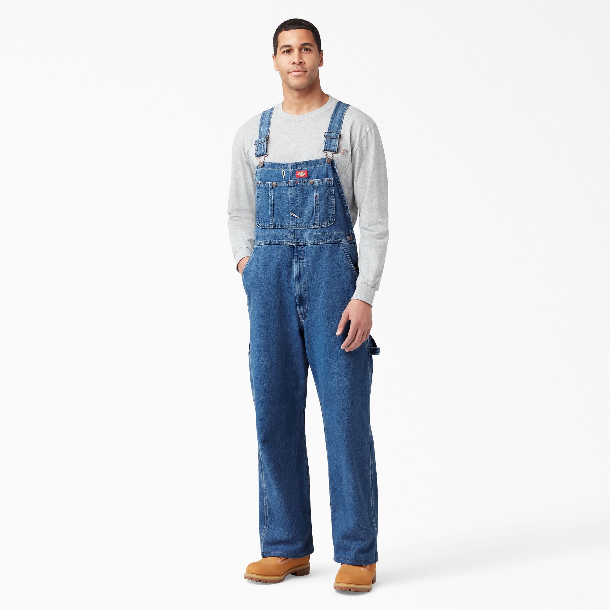 Stonewashed Indigo Bib Overalls | Dickies