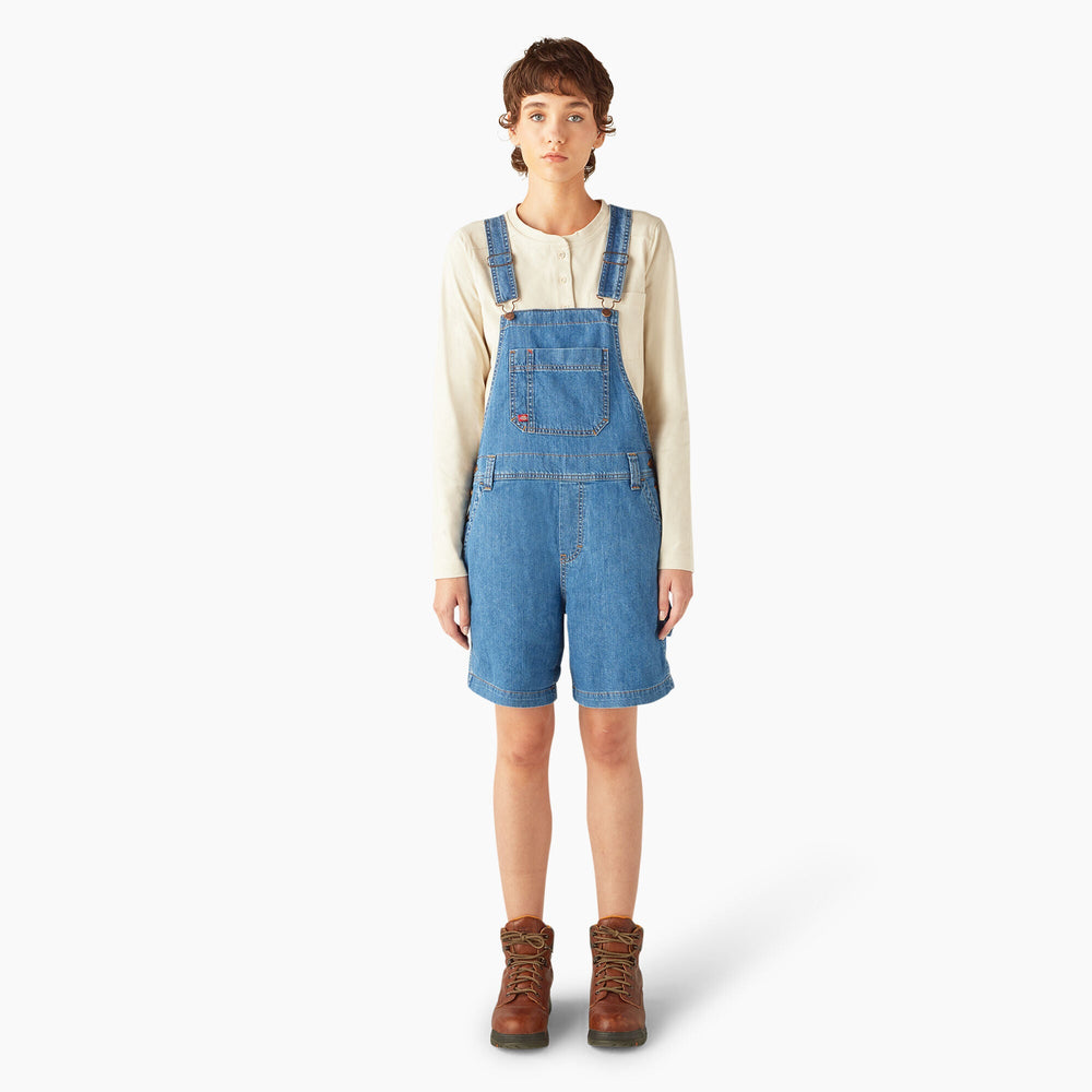 Women's Relaxed Fit Bib Shortalls, 7" | Dickies