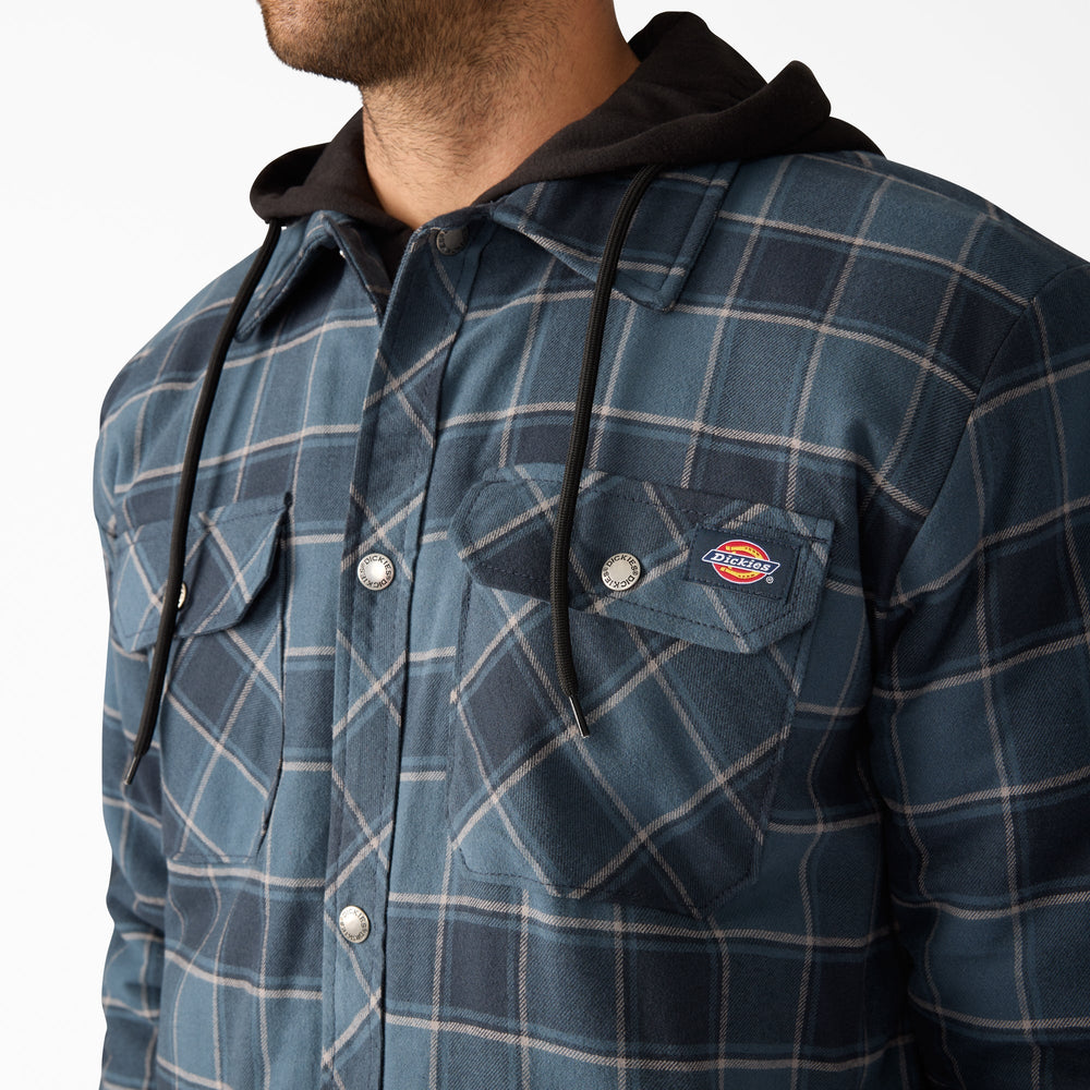 Water Repellent Flannel Hooded Shirt Jacket | Dickies