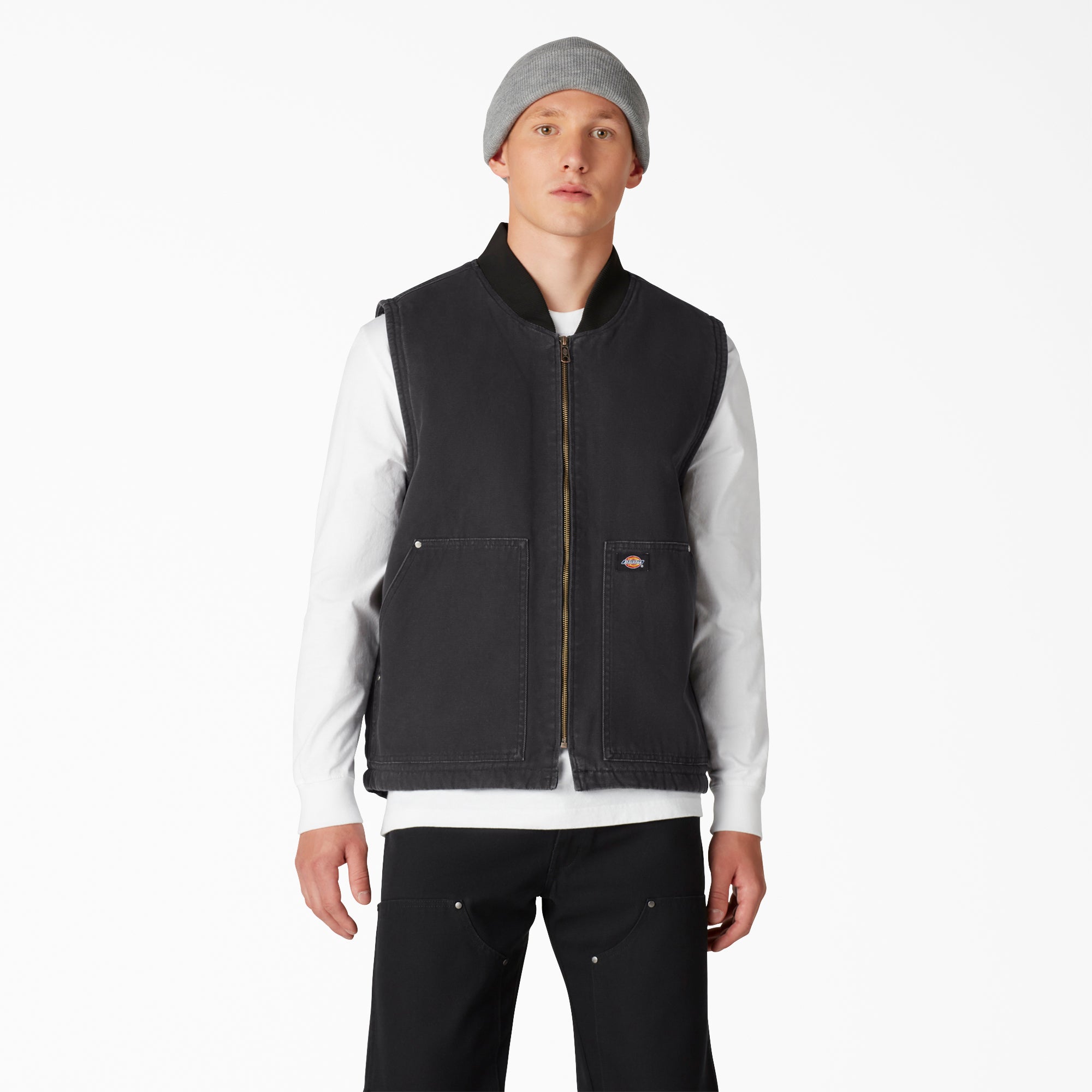 Stonewashed Duck High Pile Fleece Lined Vest | Dickies