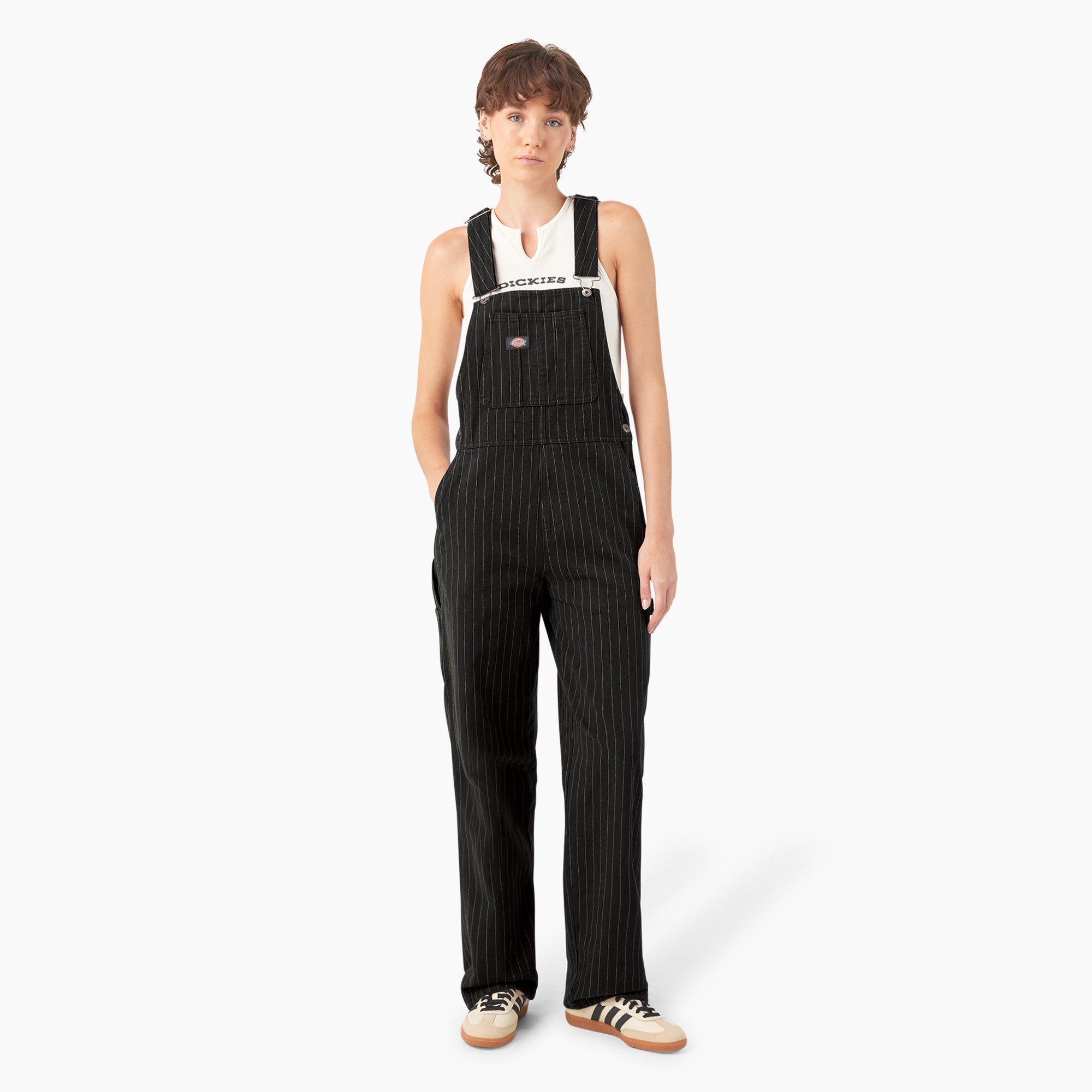 Women’s Pinstripe Service Bib Overalls | Dickies